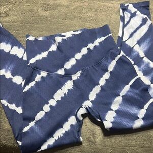 Victorias Secret PINK 
Blue and White Tie-Dye  Leggings